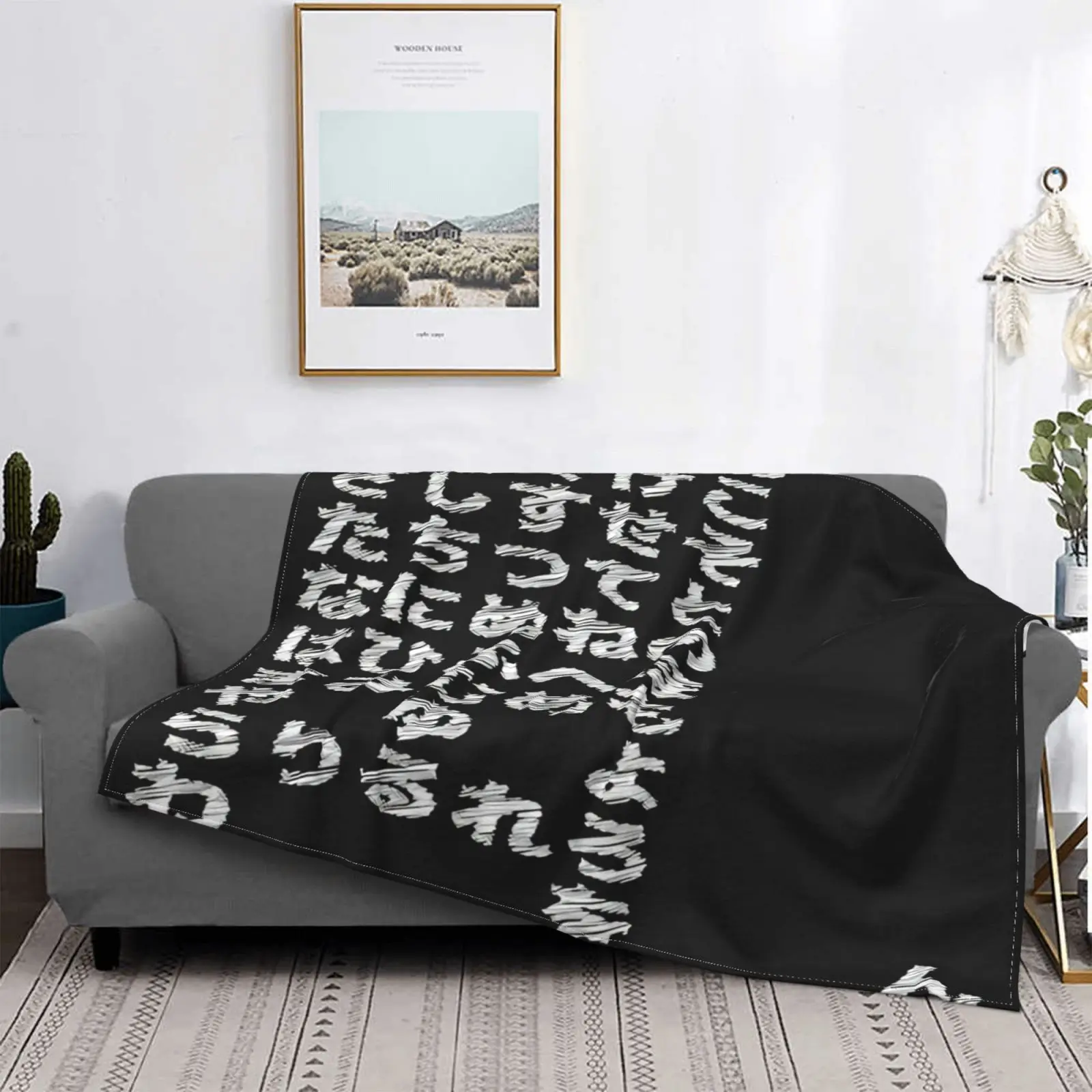 Japanese Hiragana Chart Gaming Tv Blanket On The Bed Blankets For Beds Bedspreads Comforter Sofa Towel |