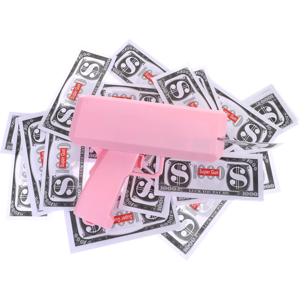 1 Satz Handheld Cash Shooter für Hochzeit Geburtstag Spiel Filme Junggesellen Requisiten Party liefert Feier Spray Geld Pistole – Detail 13