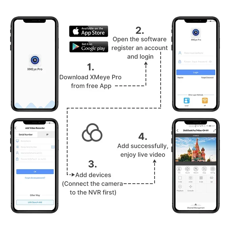 레드 블루 라이트 사운드 알람 H265 8채널 8MP 4K Poe NVR 카메라 시스템 4MP 야외 PTZ 돔 보안 키트 인체 자동 추적