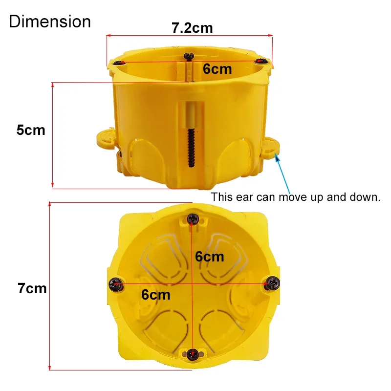 EU 86 DryWall Box For Gypsum Board Drywall Plasterboad and Concrete Wall EU Switch Socket Cassette Electric Box Case