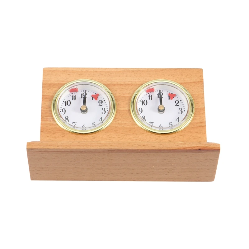 New-A28M-Retro Analog Chess Clock Timer-Wind-Up Mechanical Chess Clock, No Battery Needed Wooden