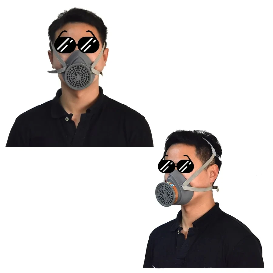 Gas Dust Mask For Spraying Painting Industrial Work Safety Chemical Gas Respirator Face Mask Carbon Filtering Cartridge gas mask dust mask gas respirator face respirator half face respirator mask dustproof respirator