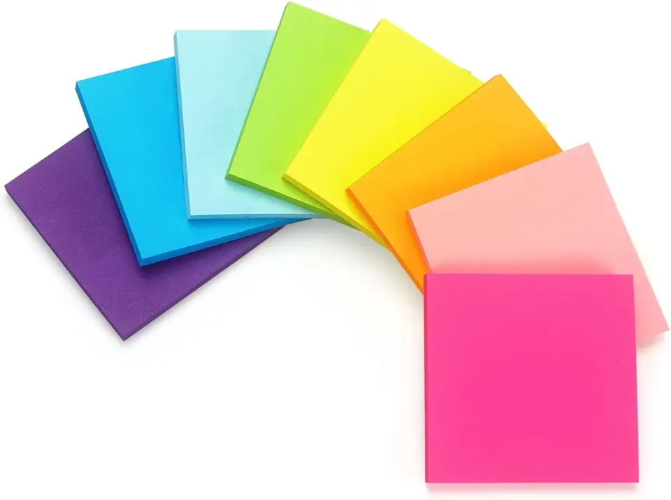 Sticky Notes Bright Color Self Stick Notes 8 Pads