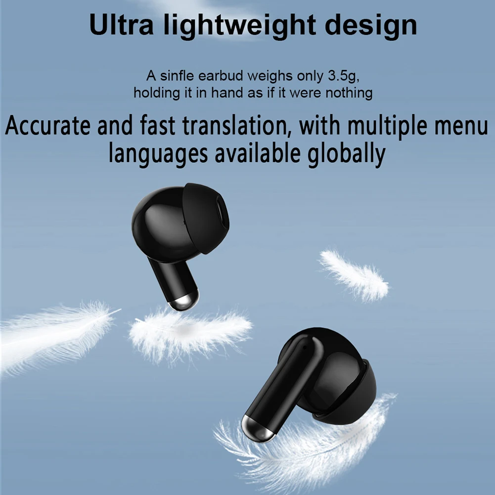 SP9X 144 Languages Translator Headphone 99% Accuracy BT5.4 Voice Translation Earbuds LED Power Display Translators For Meeting