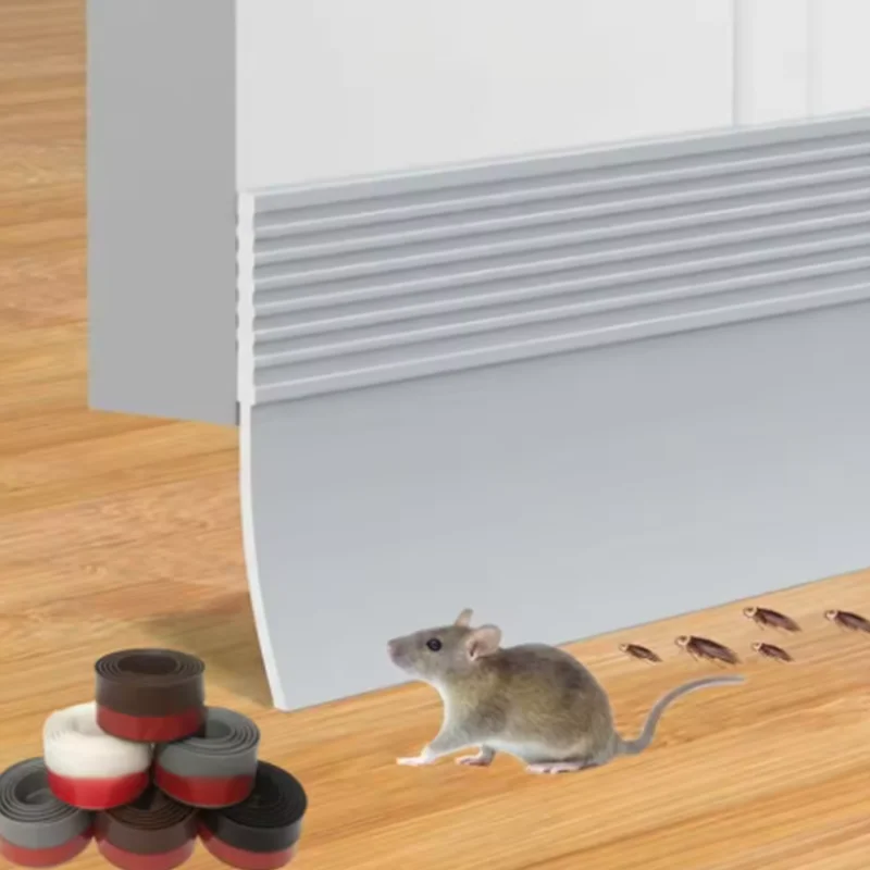 Soundproof Self-Adhesive Door Bottom Seal Strip for Insect Prevention and Draft Blocking