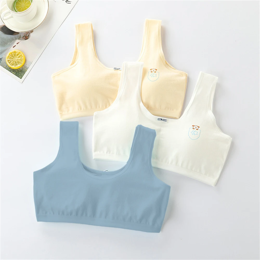 Small Vest Pure Cotton Bra Products Underwear For In The Development Period Of Elementary School Students 8-9-12-16 Years Old