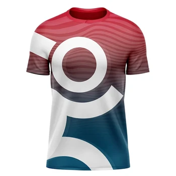 Magliette da corsa di moda semplice Estate Casual Fitness all'aperto 3D stampato Uomo Donna T-shirt sportive Girocollo allentato Tuta Tee