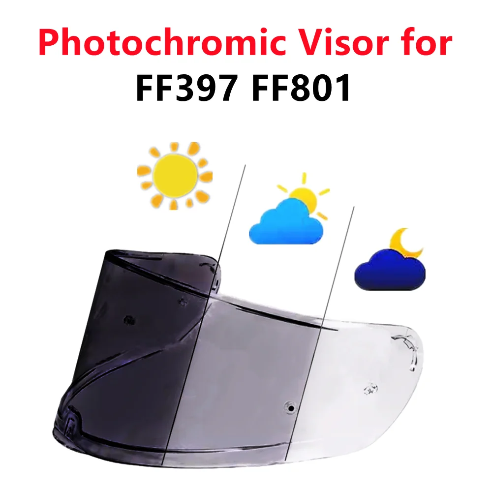 

Photochromic Visor for LS2 FF801 FF397 Viseira Capacete Moto Helmet Shield Parts Casco Moto Windshield Uv Protection Windproof