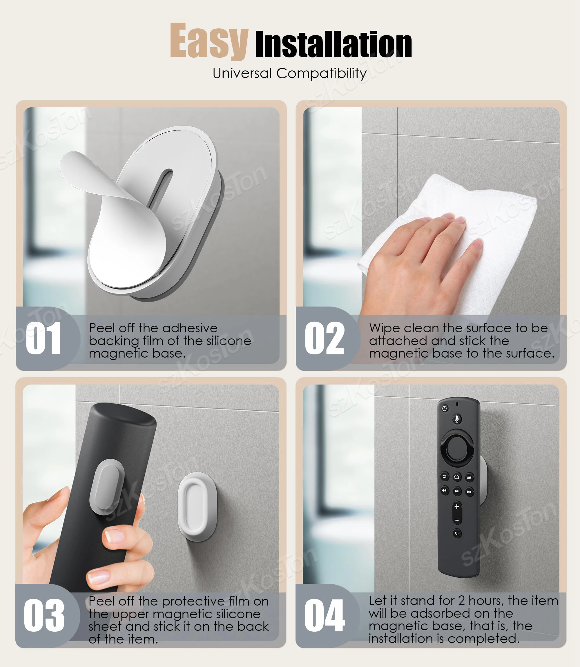 Magnetic Self-Adhesive Wall Mount Holder