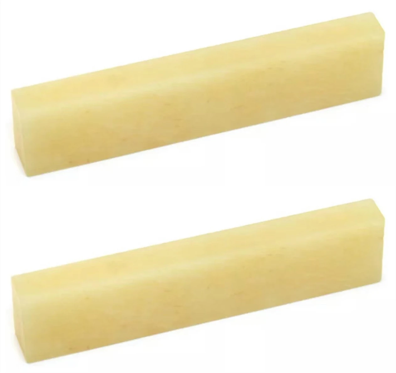 10X Unbleached Blank Bone Nut For Guitar - 55x10x6mm, Luthier DIY Saddle Bridge