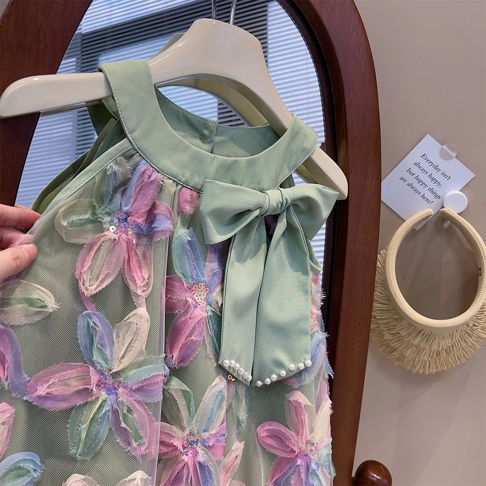Girls Colorful Flower Princess Dress 2