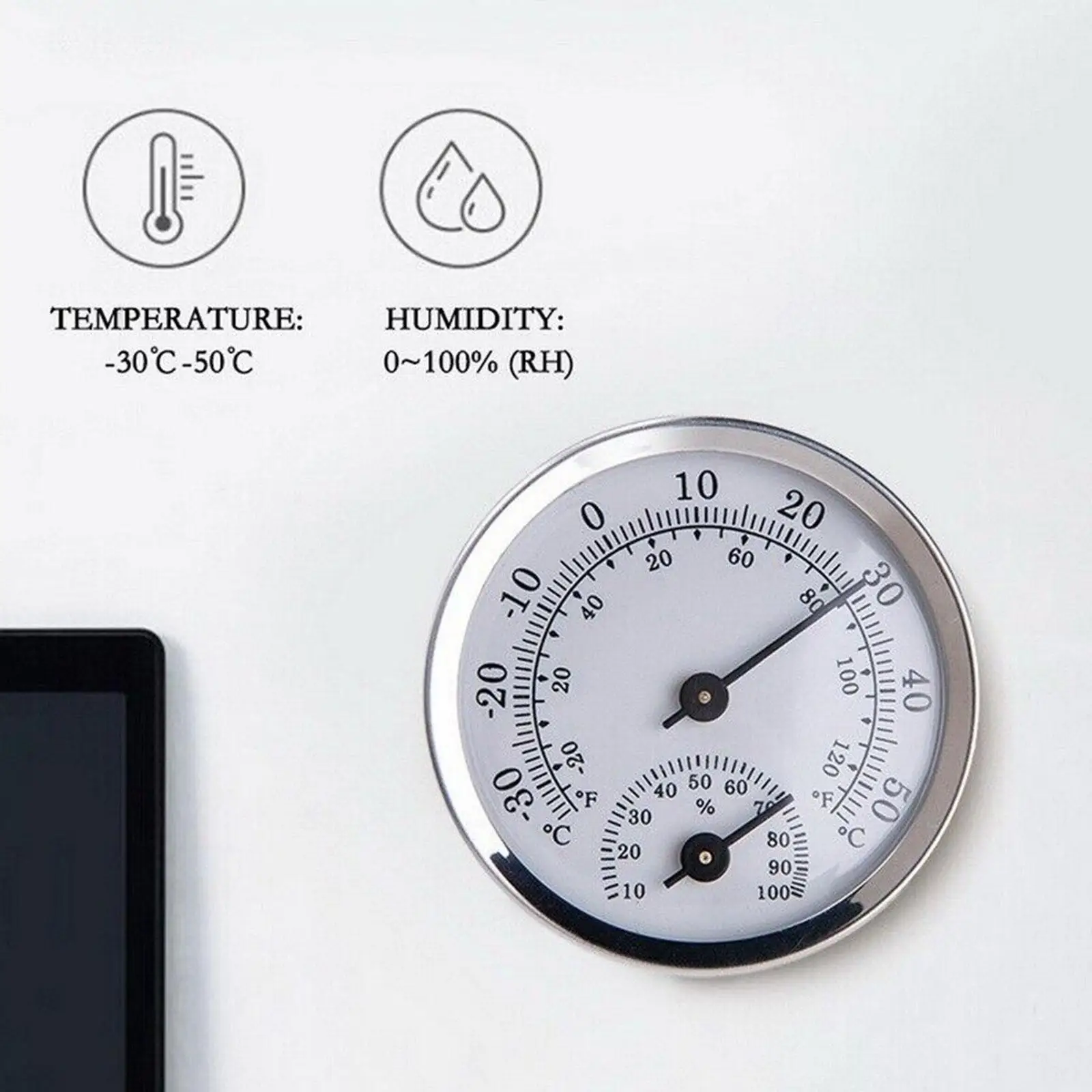 Thermometer Hygrometer Mini Pointer Type Thermometer Hygrometer Indoor Room Electronic Temperature Humidity Meter Sensor Gauge For Home Thermometer