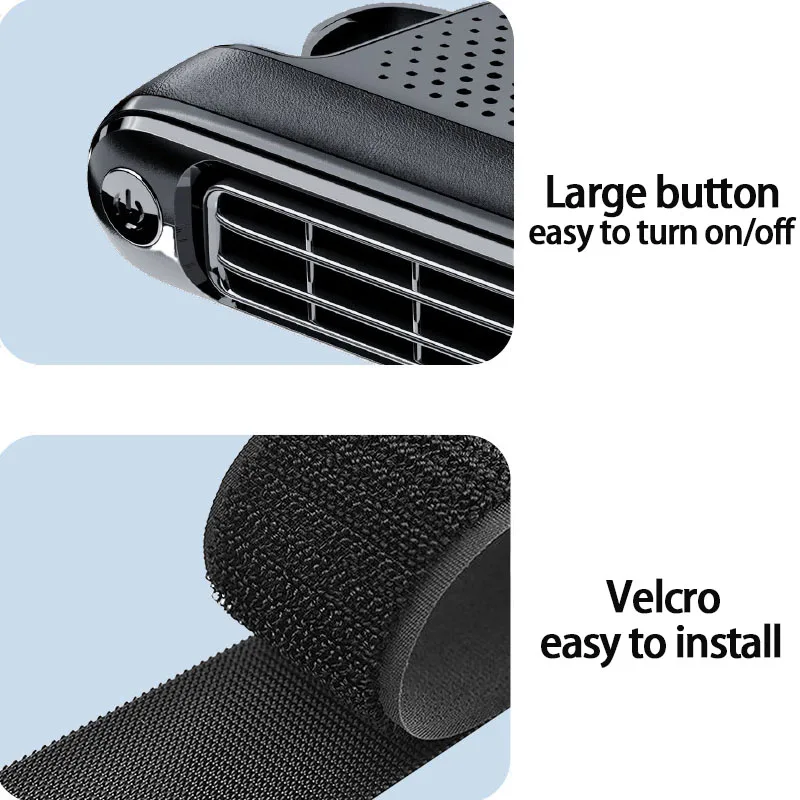 For Tesla Model Y & 3 2020-2025 USB Car Cooling Fan for Backseat 3 Speeds Portab