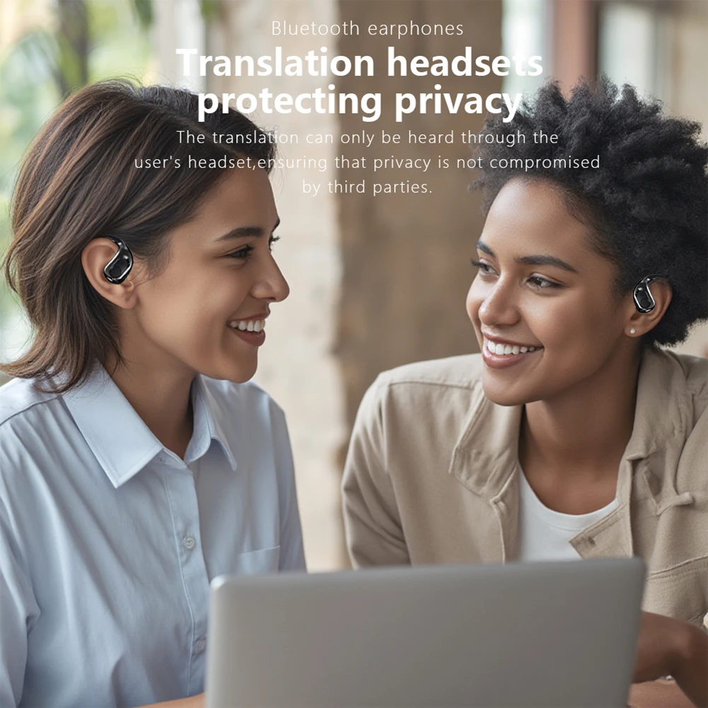 Smart Voice Translator Headphones Real-Time Translator Earbuds 142/144 Languages Noise Cancelling Instant Translated Ear Hook