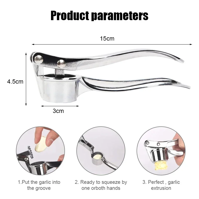 Imitating Stainless Steel Garlic Press Crusher Kitchen Cooking Vegetables Ginger Squeezer Masher Handheld Ginger Mincer Tools garlic press