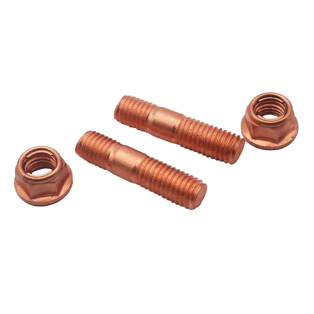 Exhaust Manifold Studs Nuts Set 2 X EXHAUST MANIFOLD STUDS NUTS SET M10 X 1.25 42MM LONG