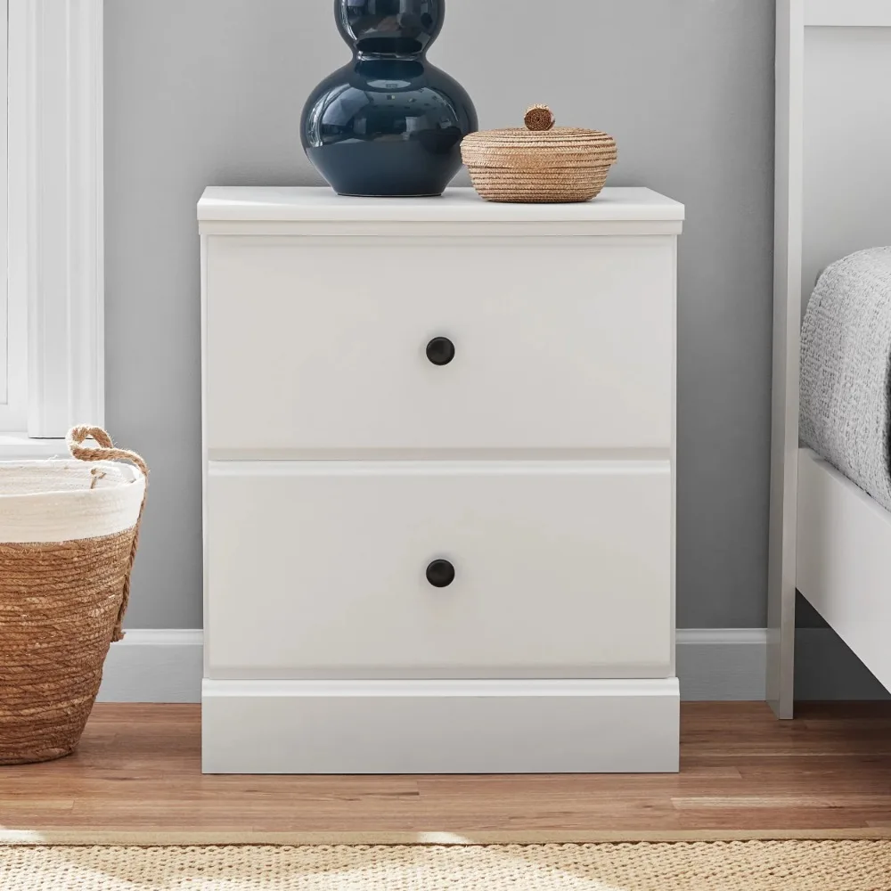 

Nightstand, Soft White Finish Bedroom Furniture, White
