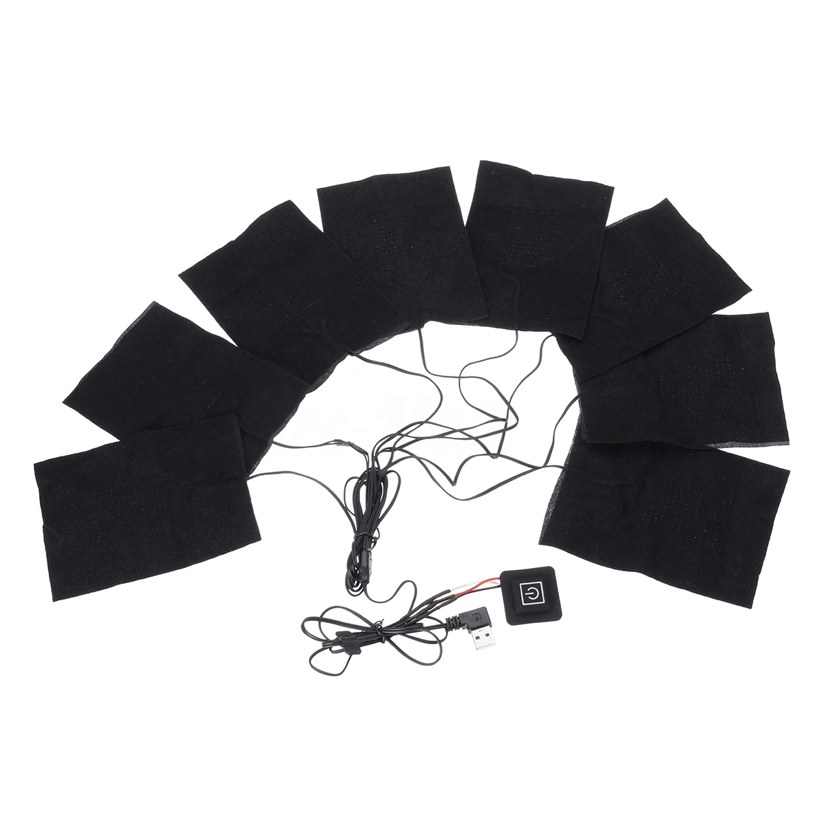 

8Pcs 3 Gear USB Electric Heating Pad Winter Warm Thermal Jacket Clothing Heated Pad