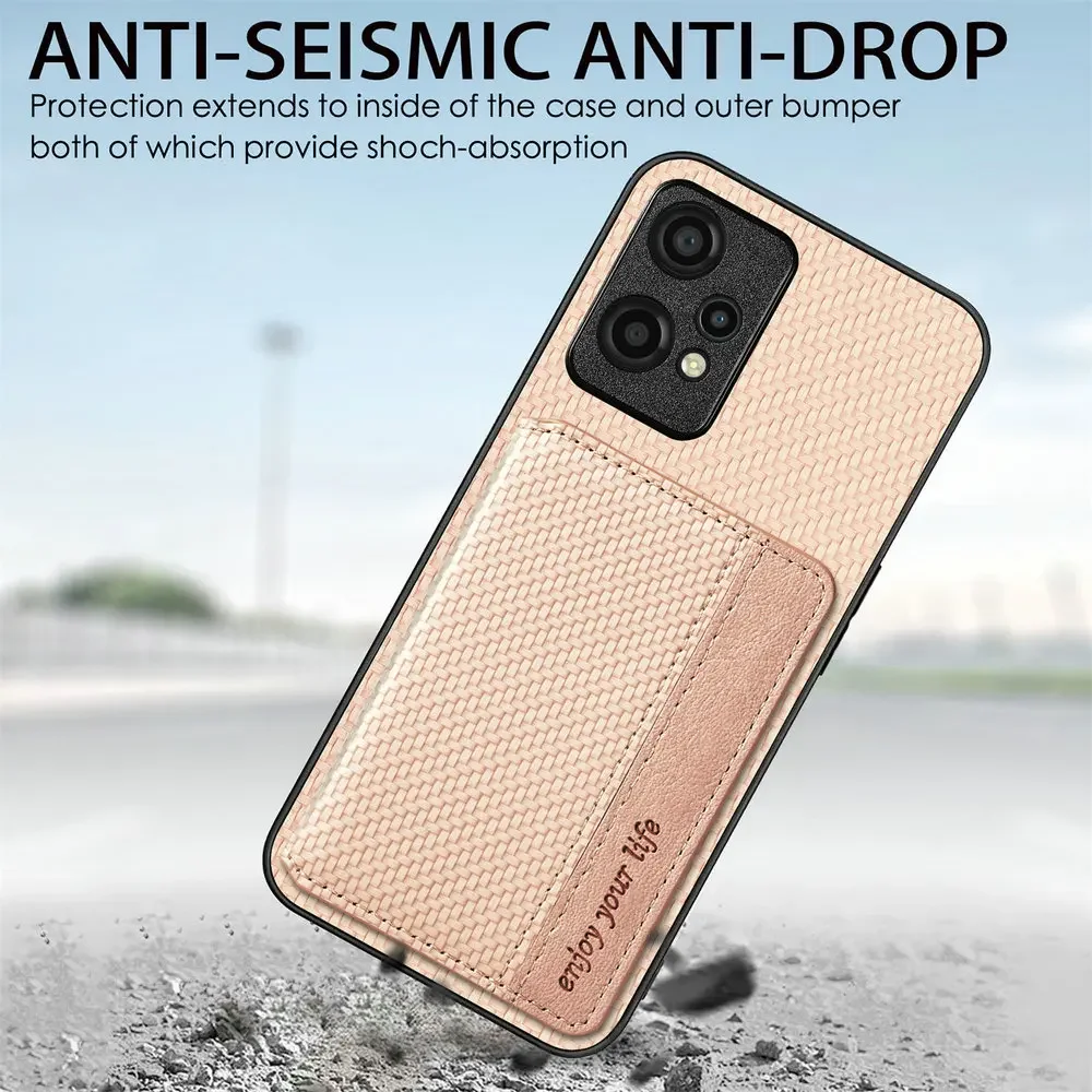 Leather RFID Wallet Card Holder Phone Case with Magnetic Closure