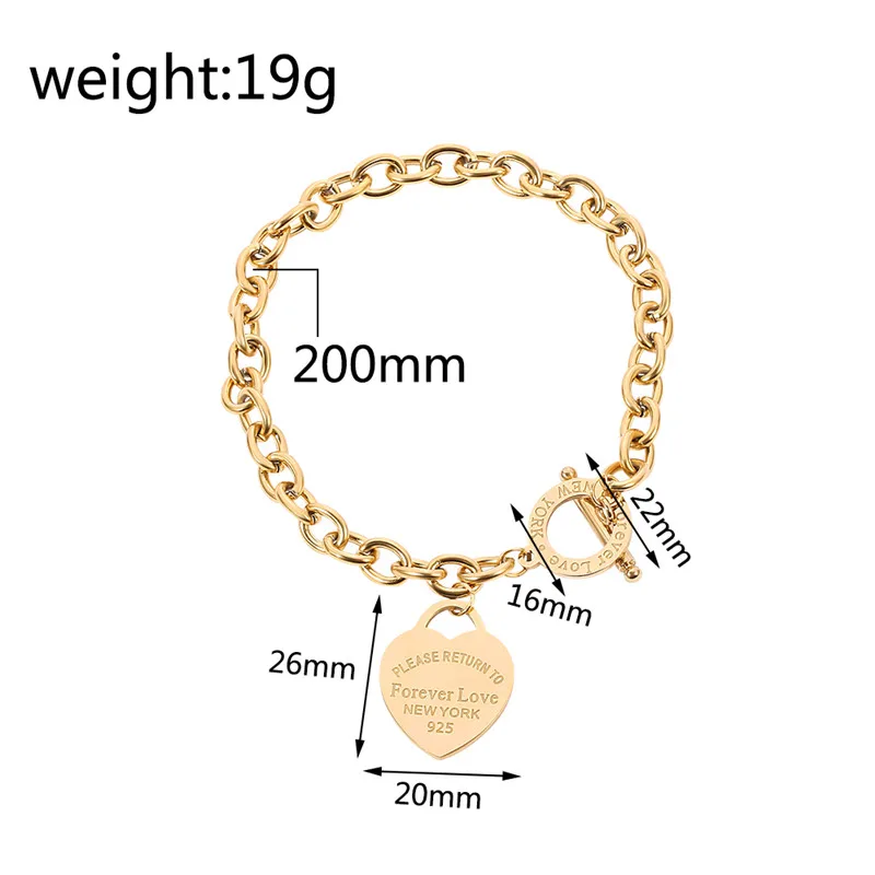 Fashion Bracelet Stainless Steel Bracelet Fashion Jewelry Stainless Steel Love Heart Bracelets For Women Party Gift