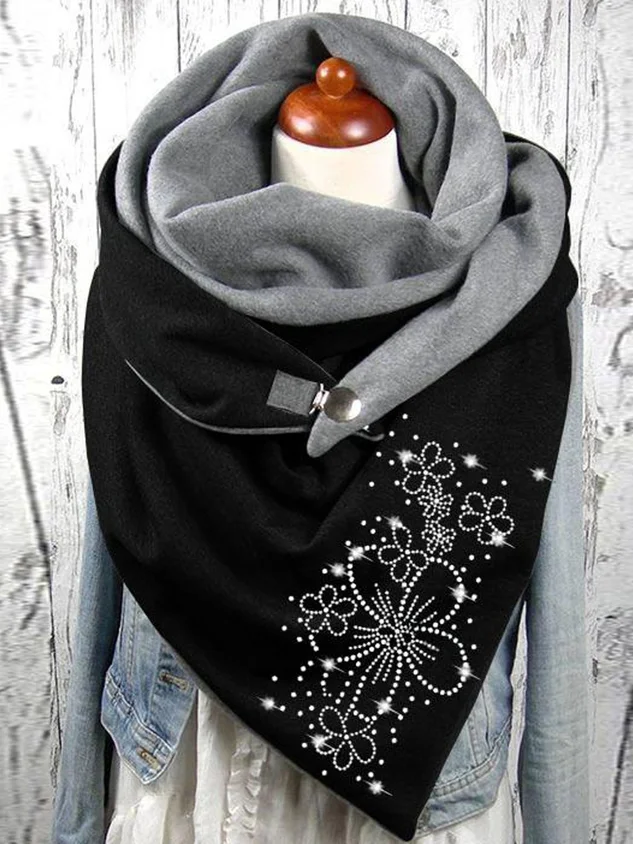 

Floral Pattern 3D Printed Scarf And Shawl for Women