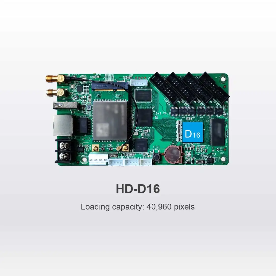 Huidu D16 비동기 풀 컬러 제어 카드(wifi HD-16 LED 디스플레이 화면 포함)