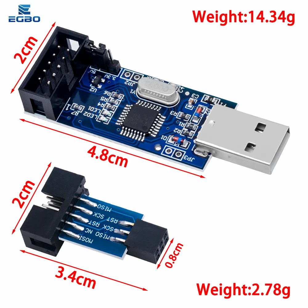 USBASP USBISP AVR Programmer - Enhanced USB Programming Device