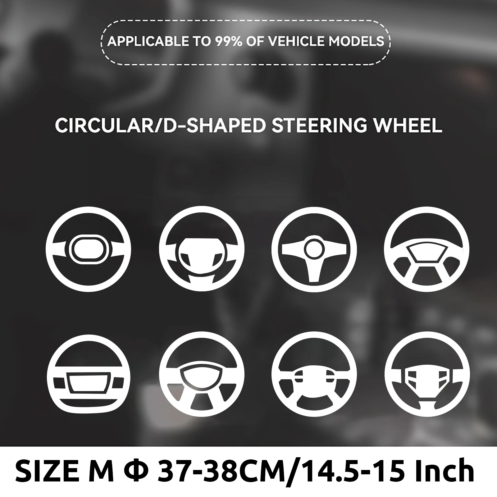 37-39cm Car steering wheel cover Perforated Microfiber Leather Breathable And Non-Slip Steering Wheel Protector