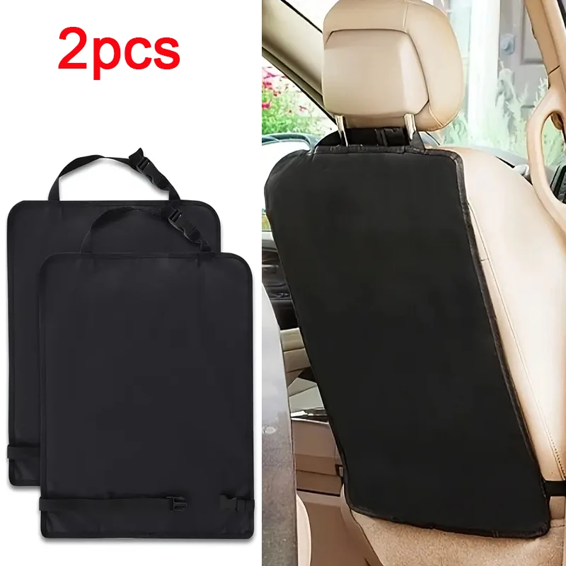 Durable Car Seat Back Kick Protectors - Polyester Seat Covers, Guard Against Dirt and Mud, Universal Fit