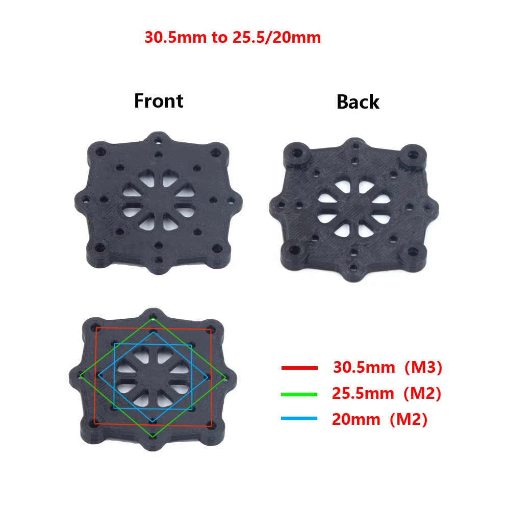 Carte adaptateur conversion trou ESC VTX TPU 30.5 à 26.5/25.5/20mm pour drone FPV