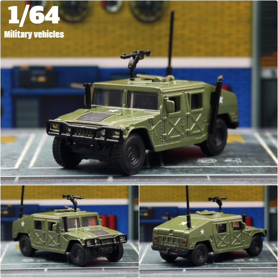 1/64 ハマー H1 軍事陸軍車両ミニチュアモデル亜鉛合金おもちゃの車