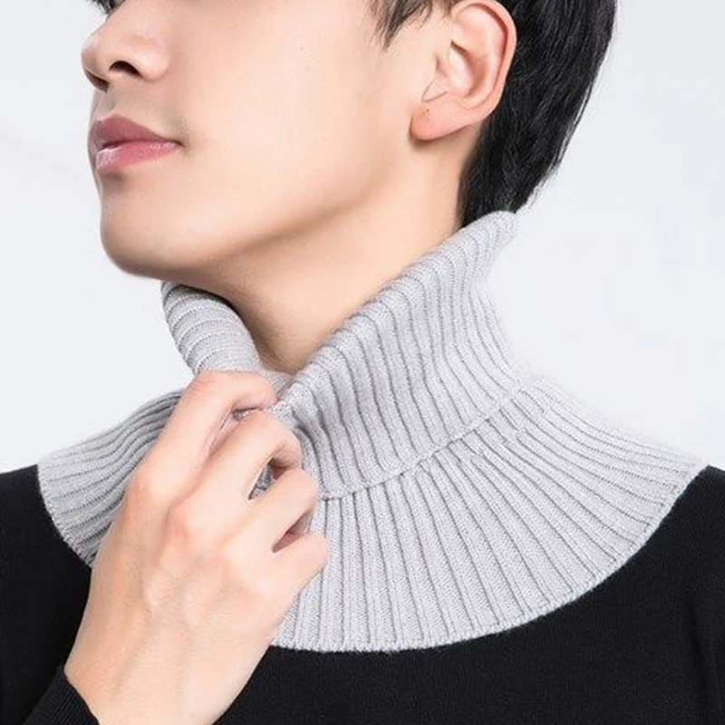 Men Women Winter Knitted False Collar Scarf Woolen Neck warmer Turtleneck Cycling Windproof Detachable Fake Collars fake collar detachable collar shawl