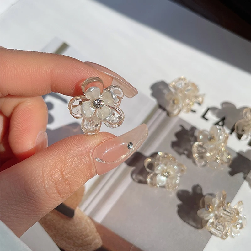 Bobury 12PCS Ragazze Piccoli Fiori Di Cristallo Metallo Artigli - Foto 8