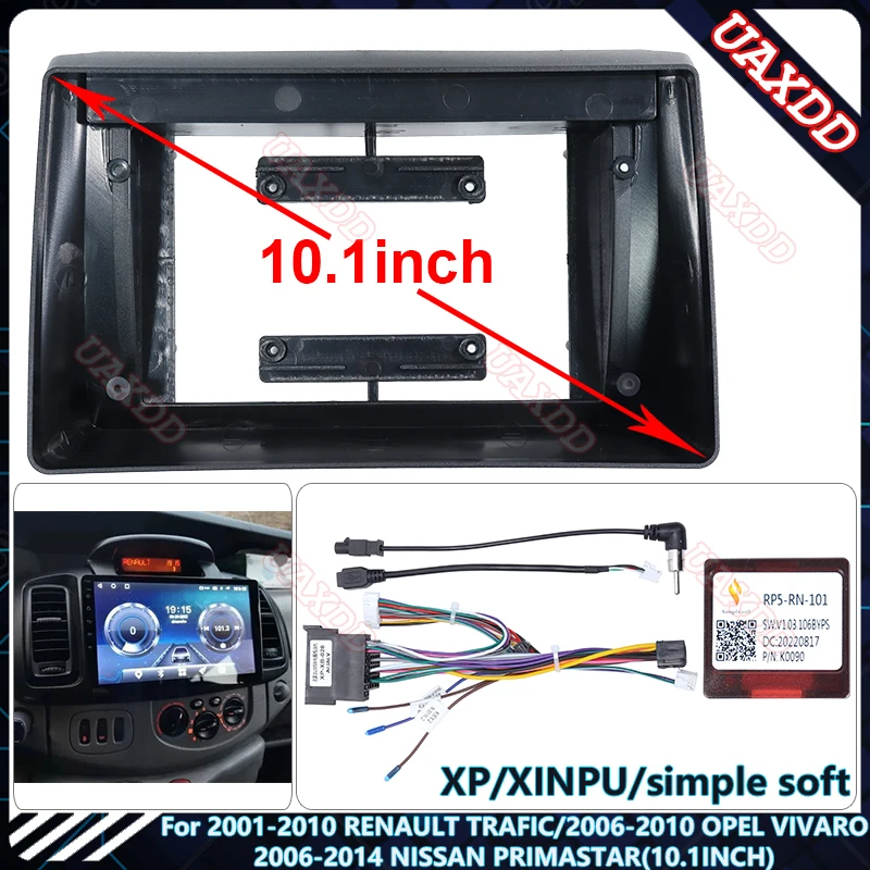 10.1''[Écran Tactile Incell] Autoradio Android 15 pour Renault Trafic 2001-2010/Opel Vivaro 2006-2010/Nissan Primastar 2006-2014 Carplay Android Auto Sans Fil,4 64G Radio Voiture BT/Caméra de Recul/FM