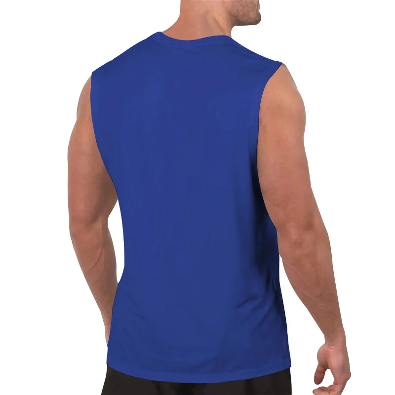 2025 sommer Komfortable Einfarbig V-ausschnitt Tank Tops Casual Atmungsaktive Ärmelloses T-Shirt Männer Sport Weste männer unterhemd Tops – Detail 18