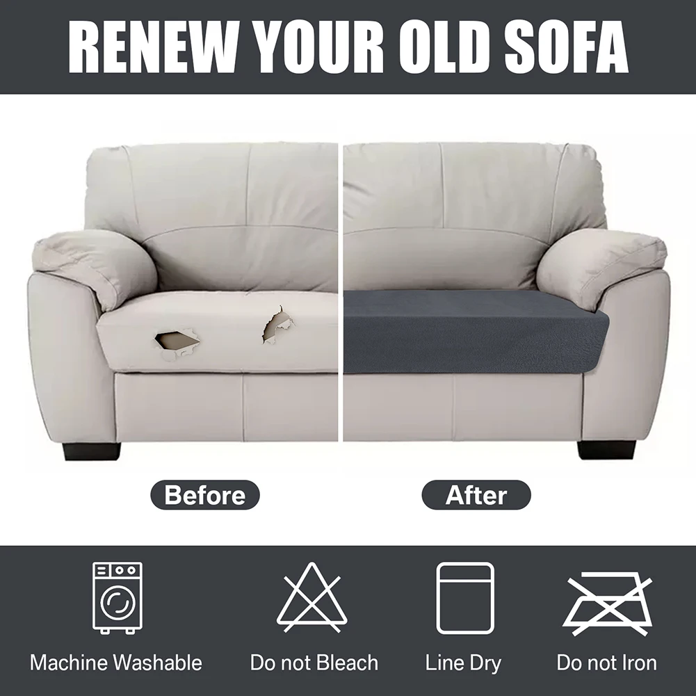 Velvet Stretch Couch Cushion Cover Plush Sofa Cushion Slipcover for Chair Loveseat Sofa Cushion Furniture Protector Seat Cover 2