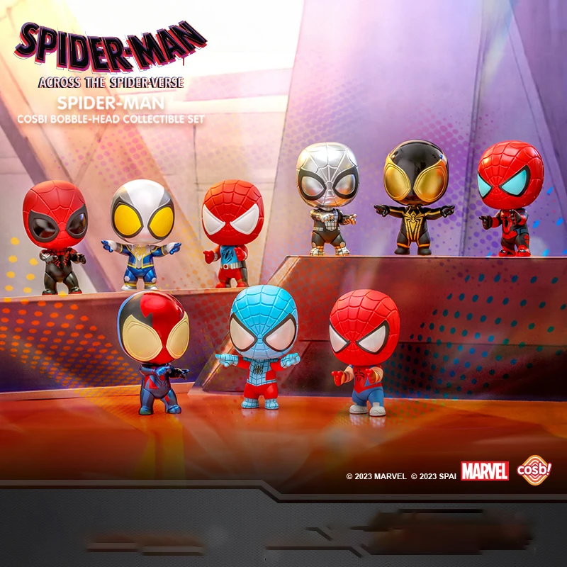 

Hot Toys Spiderman Across The Spider-verse Spiderman Frame Series Cosbi Mini Model Doll Set Collection Decoration Gift Kid Toy