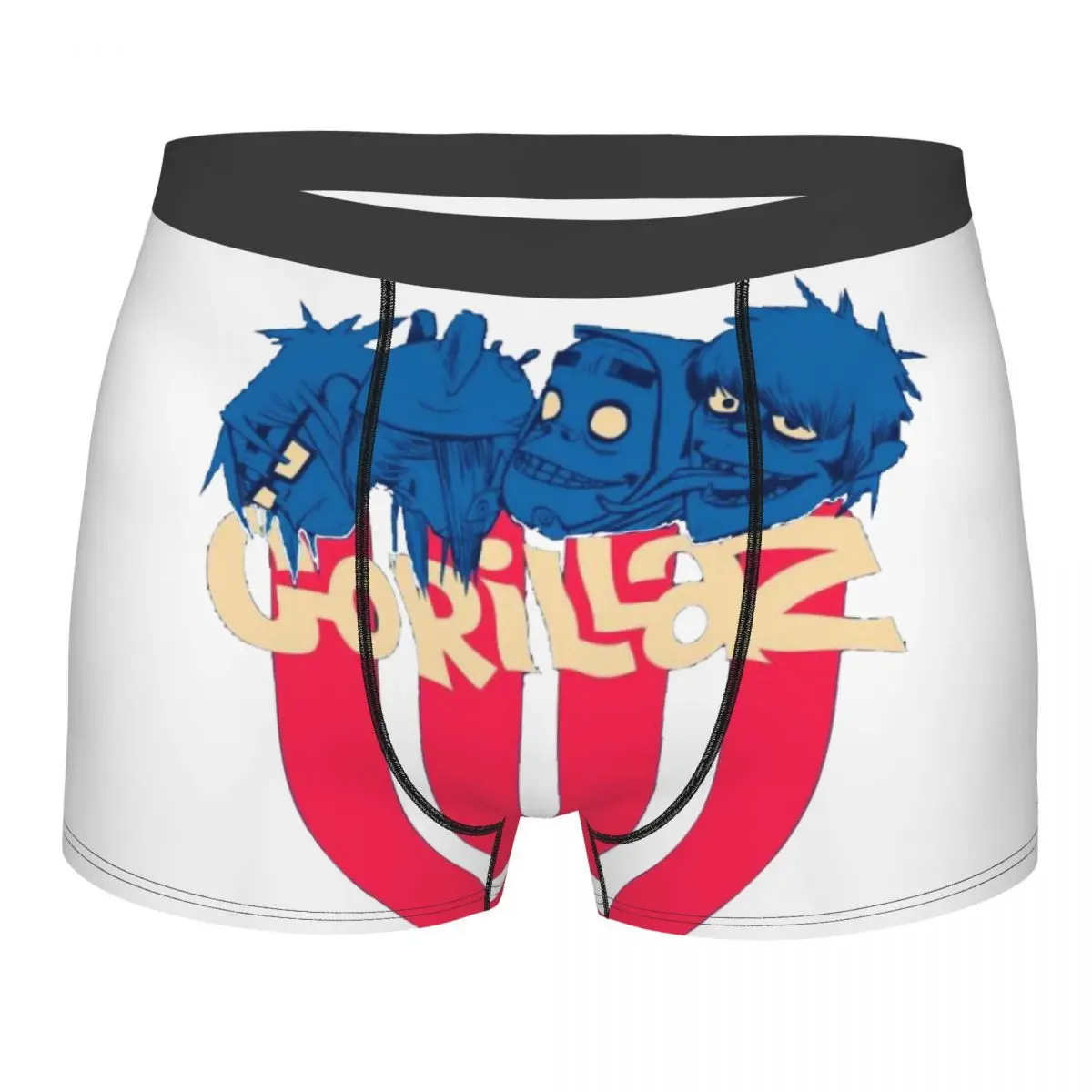 

Cool Music Band Gorillaz Skateboard Men's Boxer Briefs, Highly Breathable Underpants,High Quality 3D Print Shorts Gift Idea