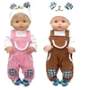 40cm Reborn Baby Doll Clothes 16 Inch Nenuco Clothes Rompers Doll Wears 3