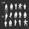 20pcs 1:50 Railway Train People Model Miniature Seated Figures Diy Modelling Sitting Passenger for Architecture Building Layout 1
