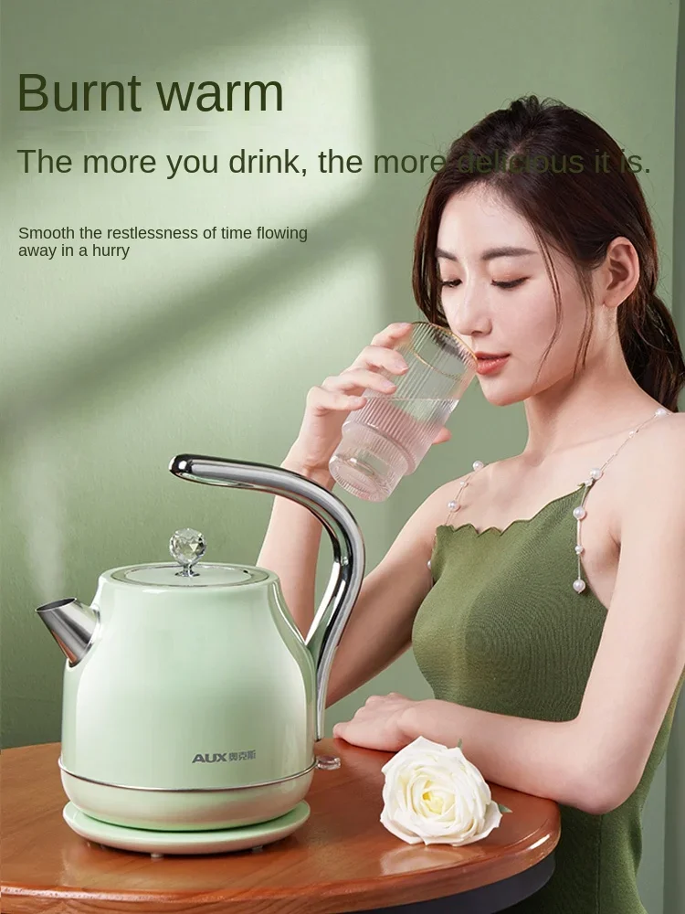 Retro 304 Stainless Steel Electric Kettle 220V Auto Power-off Household Water Boiling Machine 1.7L/1.5L Available 5