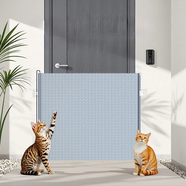 Pet Automatic Retractable Fence Home Aisle Safety Barrier Cat Barrier No Drilling Required pet barrier cat blocker 안전문 Pet Automatic Retractable Fence Home Aisle Safety Barrier Cat Barrier No Drilling Required pet barrier cat blocker 안전문