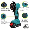 21V Brushless Mini Electric Angle Grinder Rechargeable Battery Grinder 180° Rotation Polishing Machine for 18V Makita Battery 1