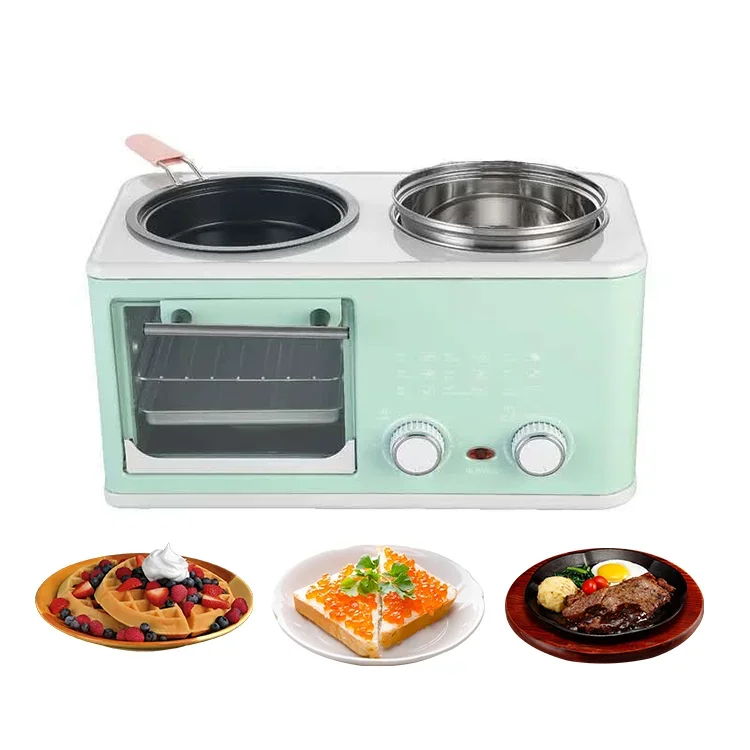 New Household Pink Breakfast, Maker 4 In 1 Steaming Baked Multifunction Breakfast Machine/ 5