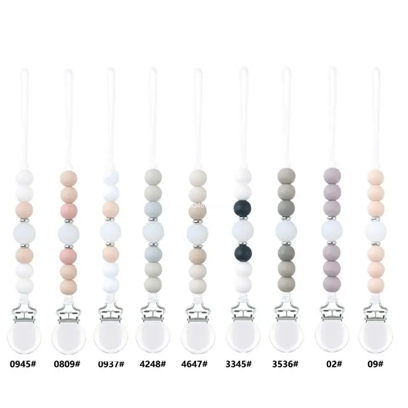 

Пищевые силиконовые бусины, зажимы для прорезывания зубов, детская игрушка-прорезыватель, пустышка, ремешок для соски