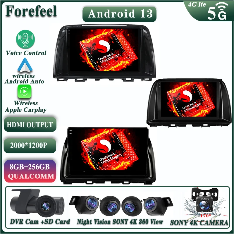

Android 12 для Mazda CX5 CX-5 CX 5 2012-2015 Авто Радио экран стерео Мультимедийный Автомобильный плеер GPS Навигация DVD NO 2DIN Carplay
