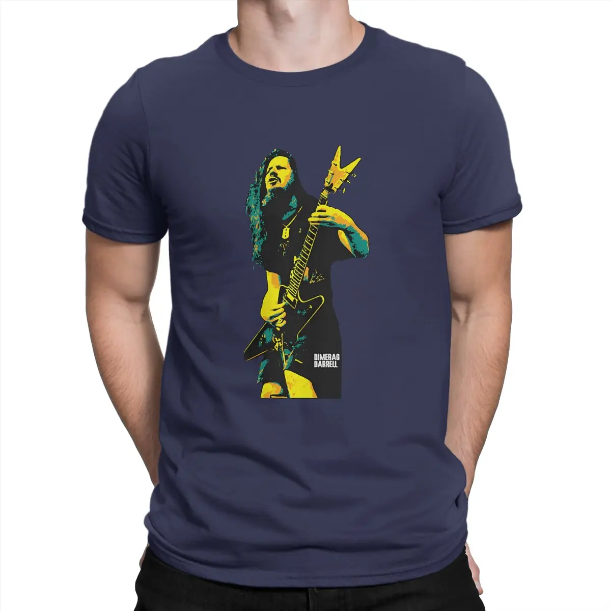 thumbnail image 1 of Camiseta divertida de Lance Abbott, músico y compositor estadounidense. Camiseta de algodón con cuello redondo. Camiseta de manga corta de Dimebag Darrell., 1 of 7