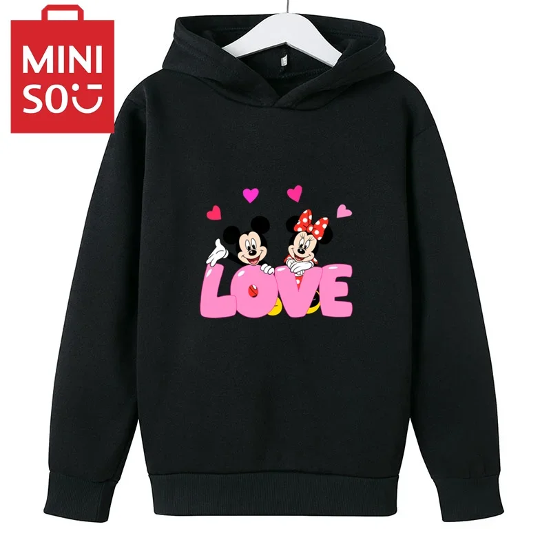 

2023 New Miniso Autumn and Winter fashion children 3-15 years old sports leisure cartoon children hoodie size 100-160yk22