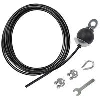 Fitness Pulley Cable 196 in, Adjustable Home Gym Cable Pulley System, Replacement Gym Cable for Pulley Machine Accessories, Thic 1