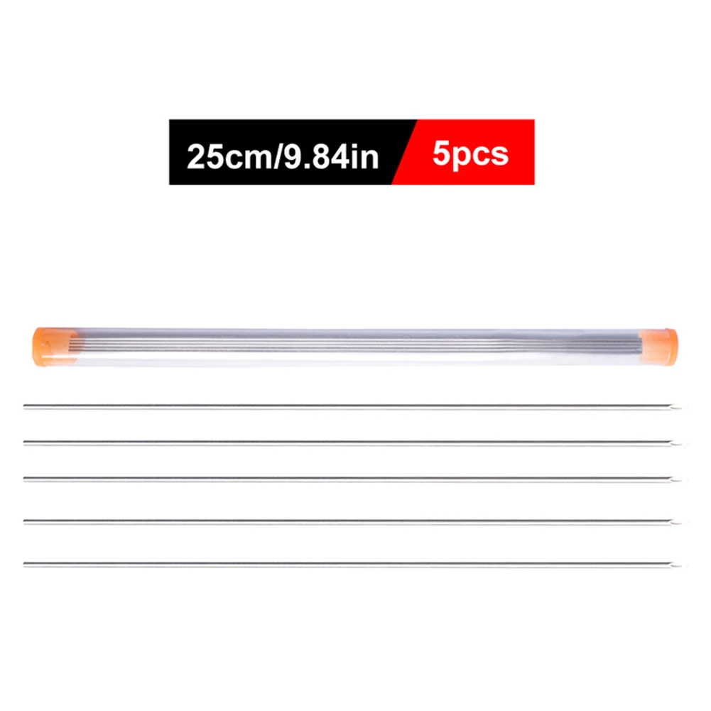 5PCS Quick Earthworm Hooking Needle Pins Hollow Gas Needle Fishing Tools Worm Baiting Needle Driller 20/25/30cm Hook Needles